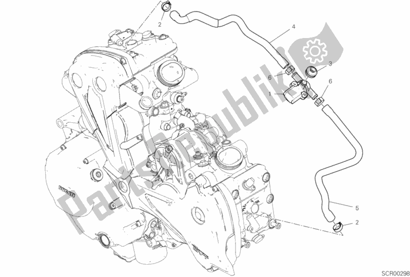 Wszystkie części do System Powietrza Wtórnego Ducati Diavel 1260 Thailand 2019